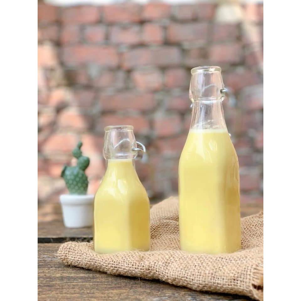 Chai thủy tinh vuông nắp cài Swing 1 lít - 500ml - 250ml - 125ml Bormioli Rocco - HÀNG CHÍNH HÃNG