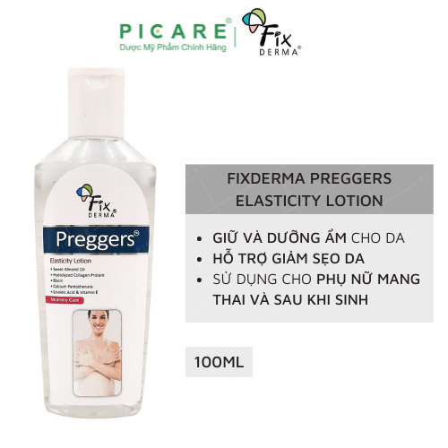 Lotion dưỡng ẩm, giảm vết rạn Fixderma Preggers Elasticity Lotion