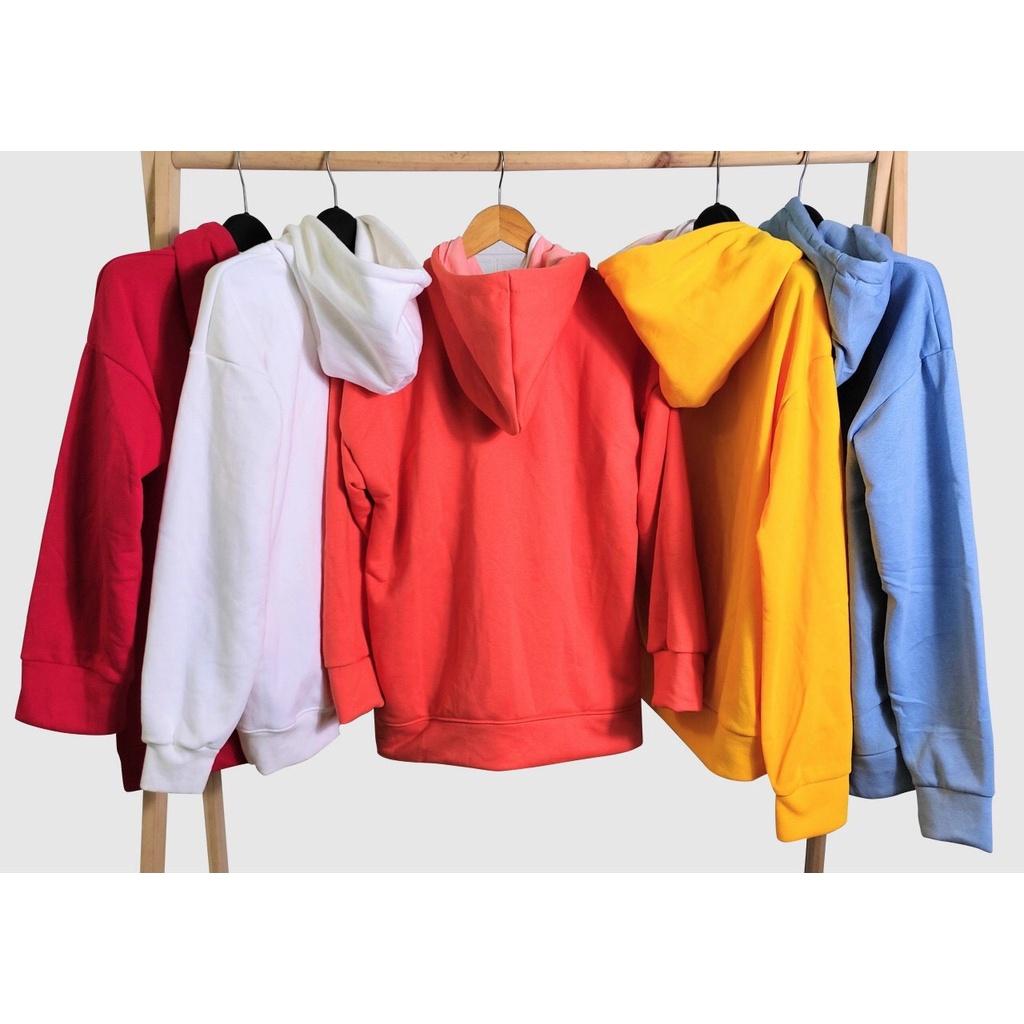 Áo Hoodie Nỉ Bông Ngoại Trơn Unisex Basic Nam Nữ Oversize Form Rộng Nhiều Màu Ulzzang KUN