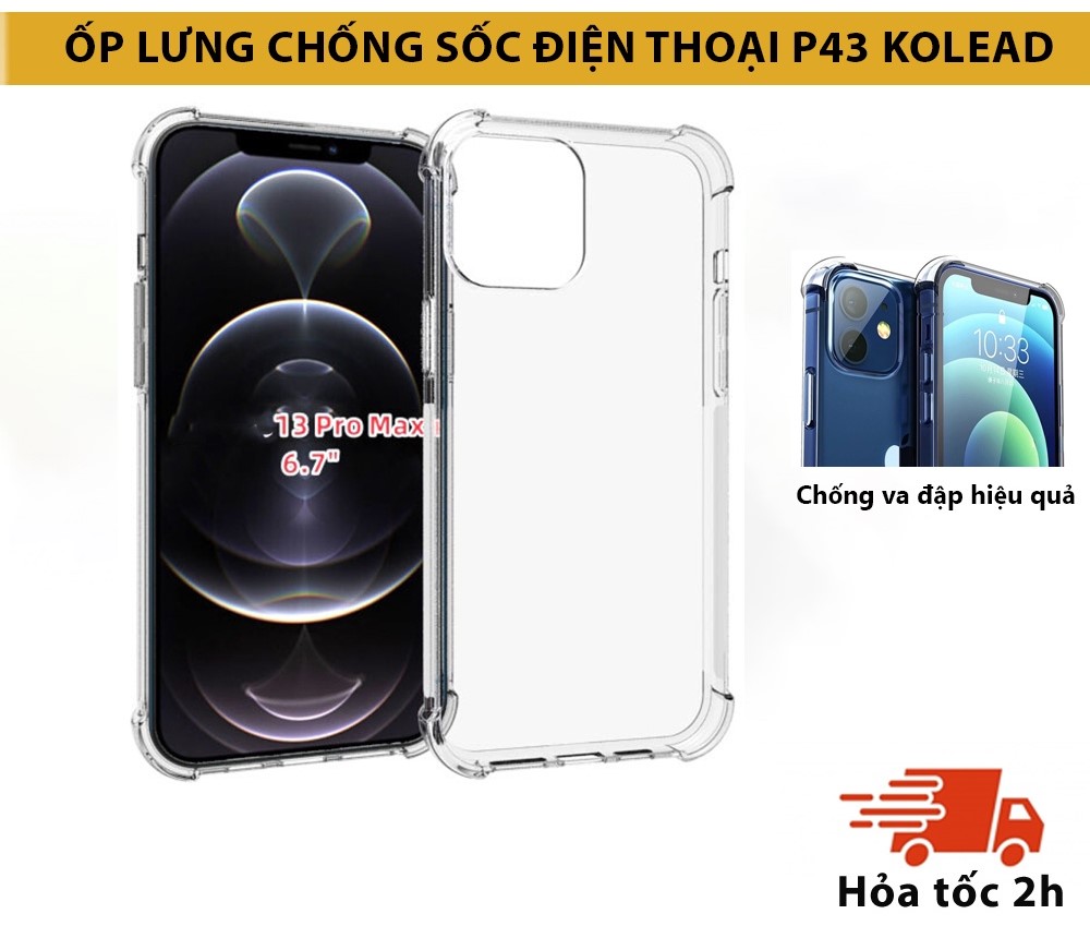 Ốp Điện Thoại Trong Suốt Chống Sốc Bảo Vệ P43 KOLEAD Cho iPh X XR XS Max 11 12 13 14 Pro Max plus hàng chính hãng