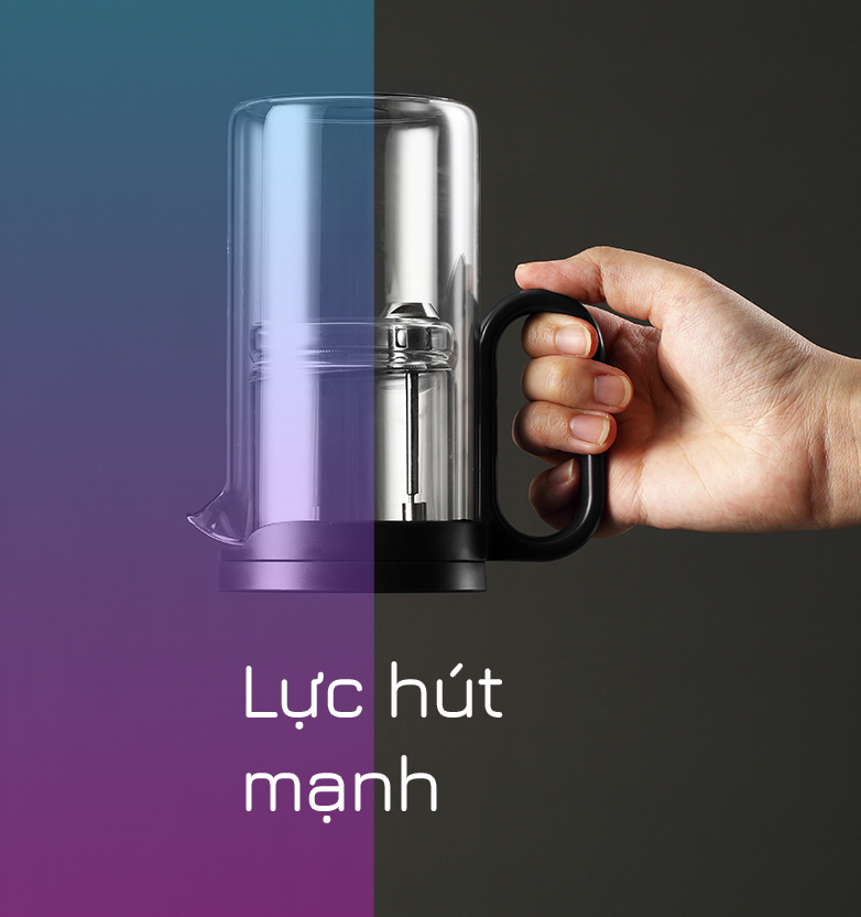 Ấm trà thủy tinh chịu nhiệt Cao Cấp có lõi lọc P002B - 500ml Magnet Application - Bình lọc trà ứng dụng nam châm từ tính Nata - Samahome Shop