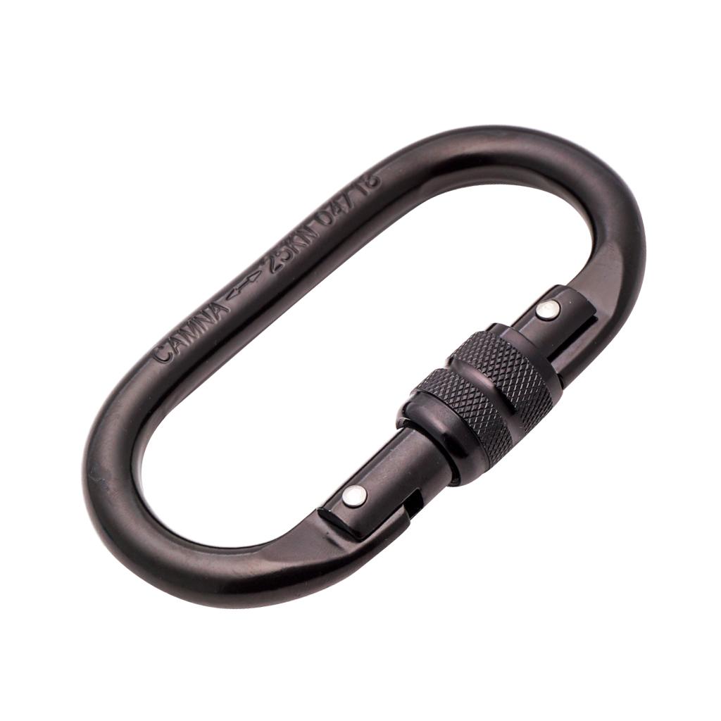 Oval-Shape 25KN Screw Locking Carabiner Rock Climbing Rappelling Rescue Equipment 110 X 60mm