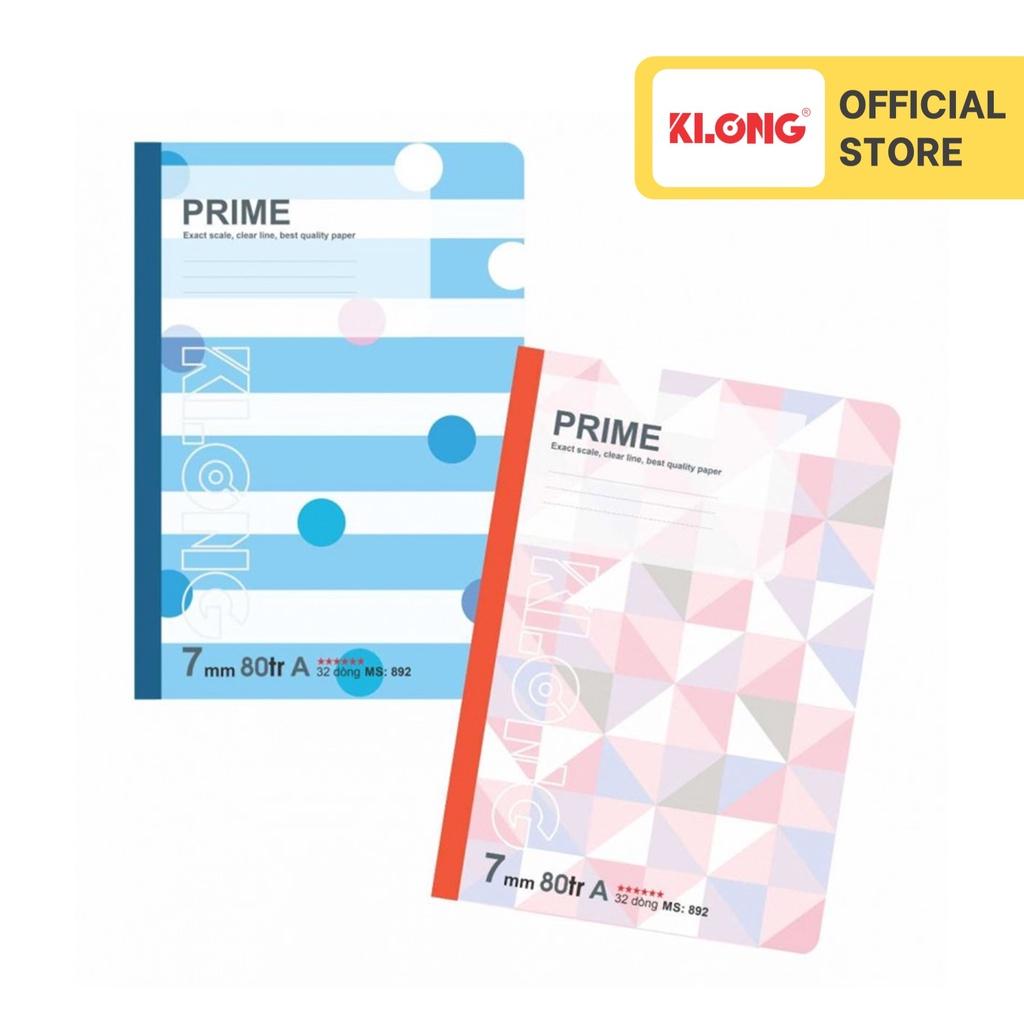 Vở kẻ ngang may dán gáy Prime KLONG B5 80 trang 70/76; MS: 892