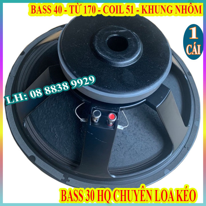 CỦ LOA BASS 40 TỪ 170 COIL 51 KHUNG NHÔM - DÙNG LOA KÉO HOẶC AMPLI VỪA - GIÁ 1 CÁI