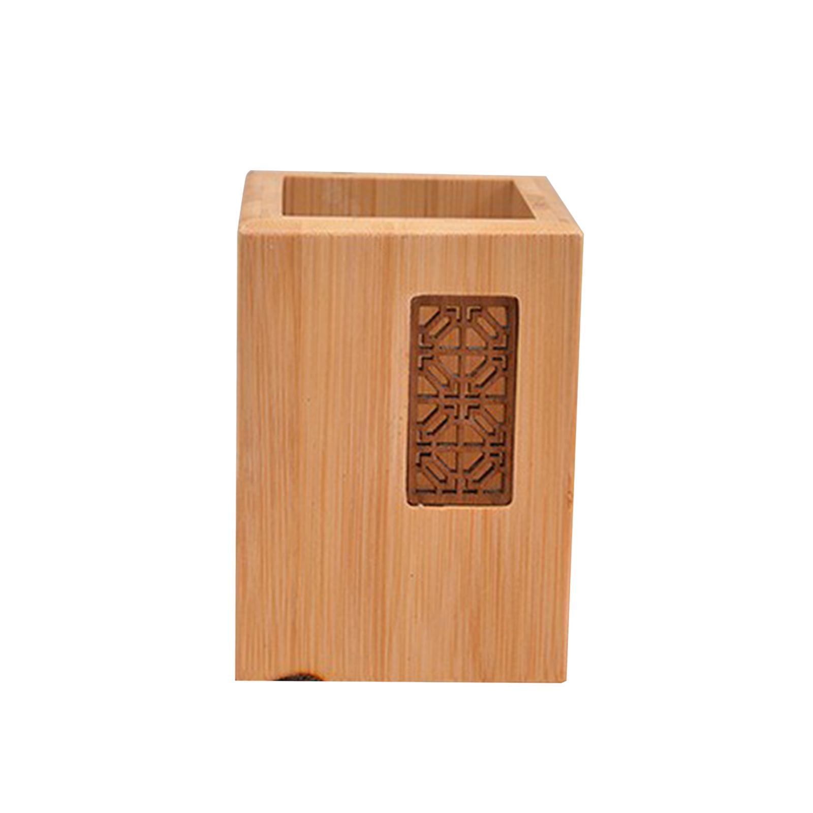 Wooden Pen Holder Desk Organizer Stationary  Art Supplies Table Desktop Display Stand Pencil Holder for Paint Brushes Make up Brushes