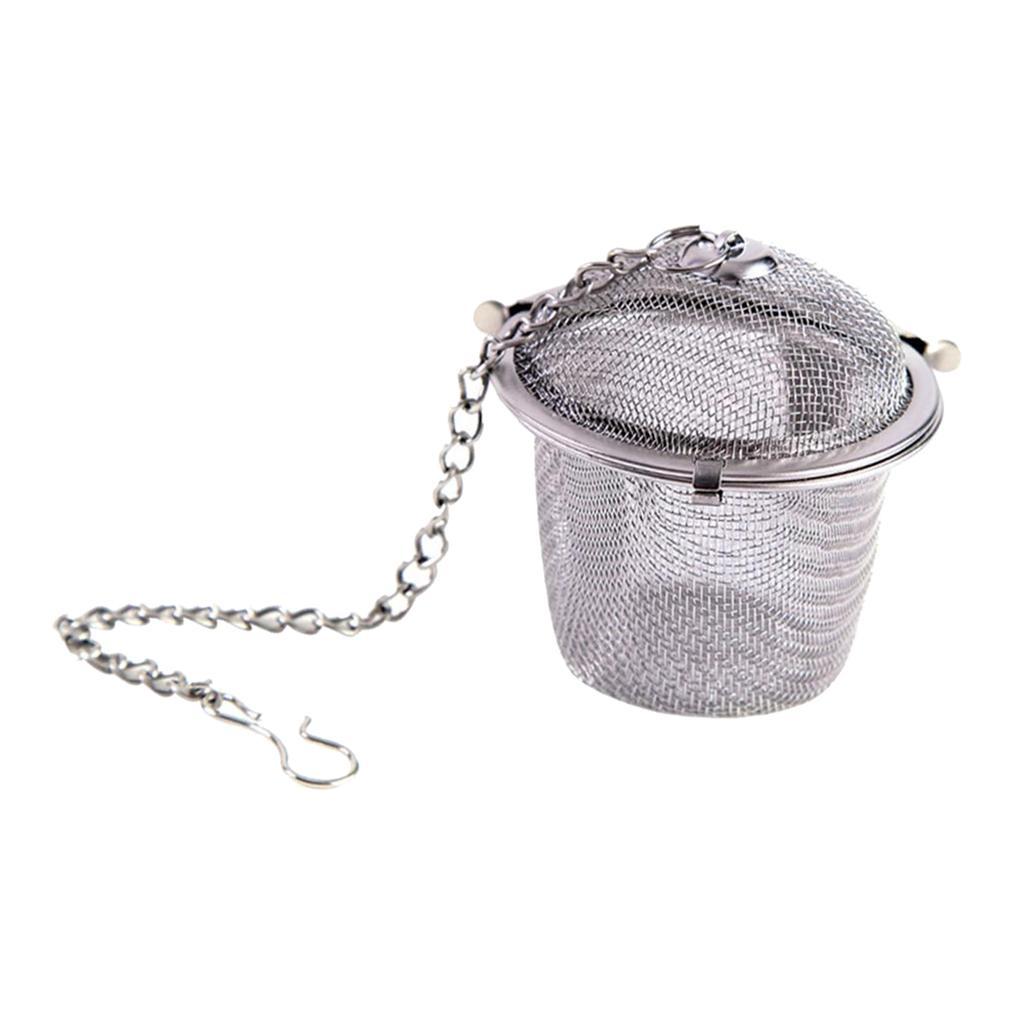2pcs Tea Infuser Ball Mesh Loose Leaf Herb Strainer Secure Locking 8.5/11cm