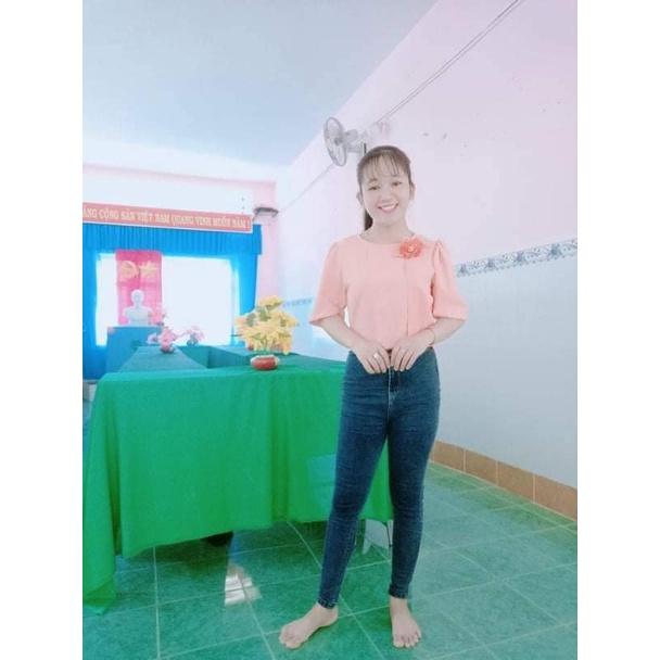 Áo sơ mi nữ công sở thời trang SURI cổ trònnơ ngựctrẻ trung hợp thời trang