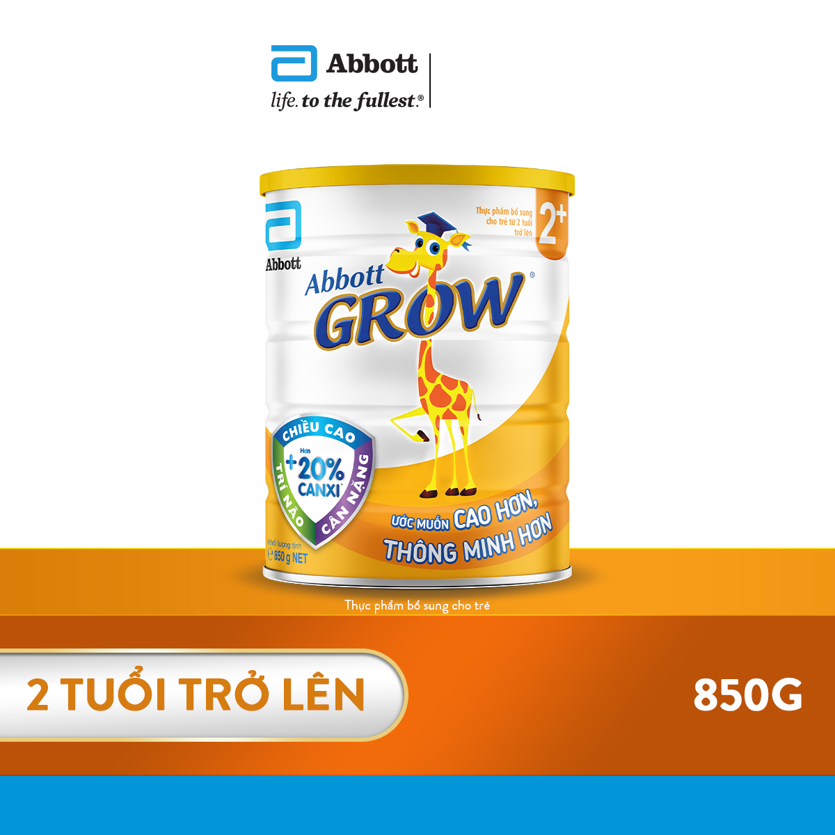 Sữa Abbott Grow 2+ 850g cho trẻ từ 2 tuổi trở lên