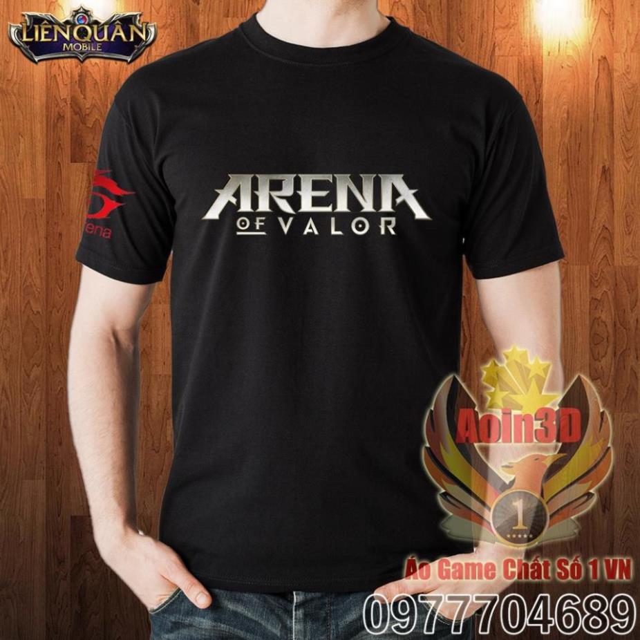 XẢ KHO - Áo Liên Quân Arena of Valor - Áo thun cotton đen / co size trẻ e