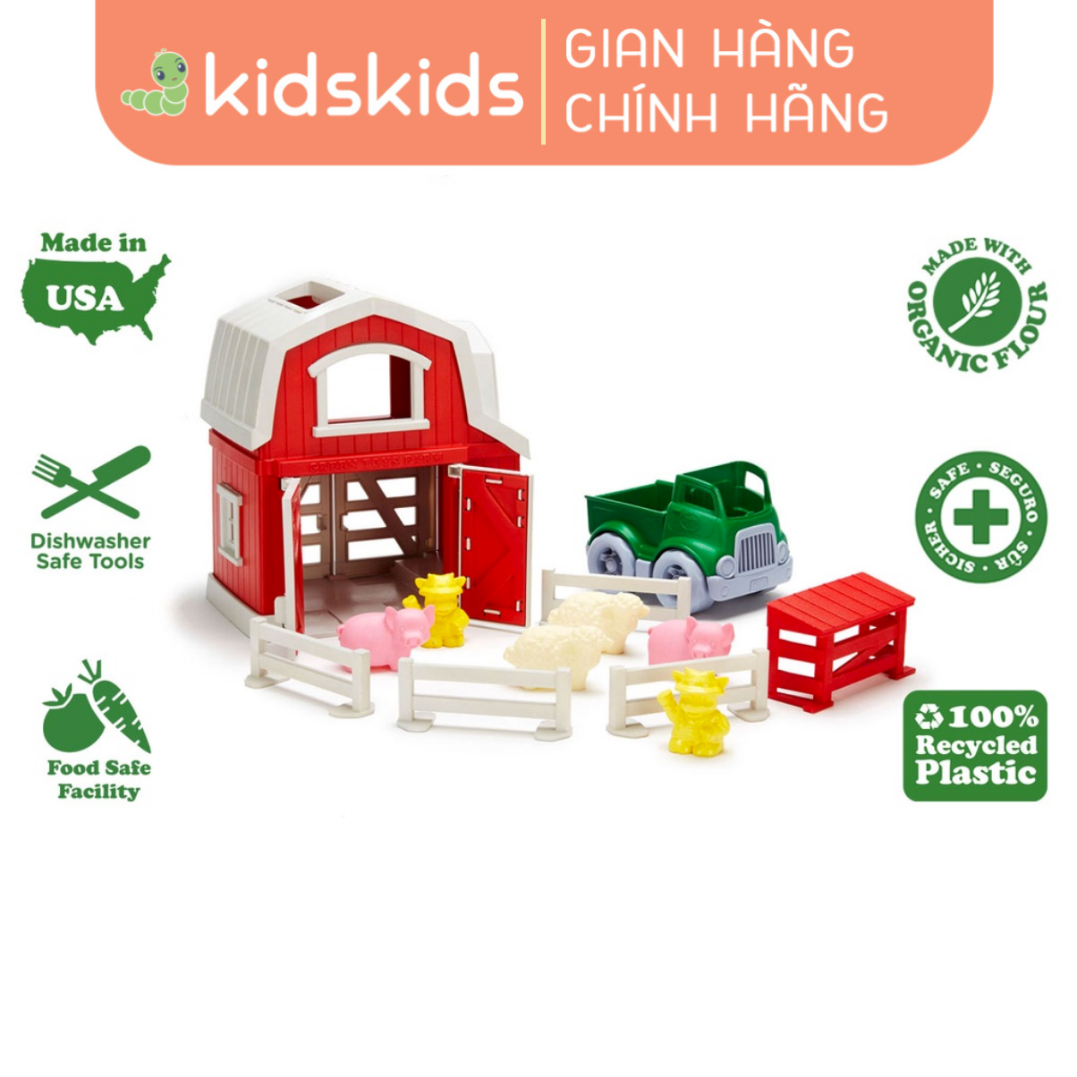 Bộ Đồ Chơi Trang Trại Green Toys Cho Bé Từ 2 Tuổi