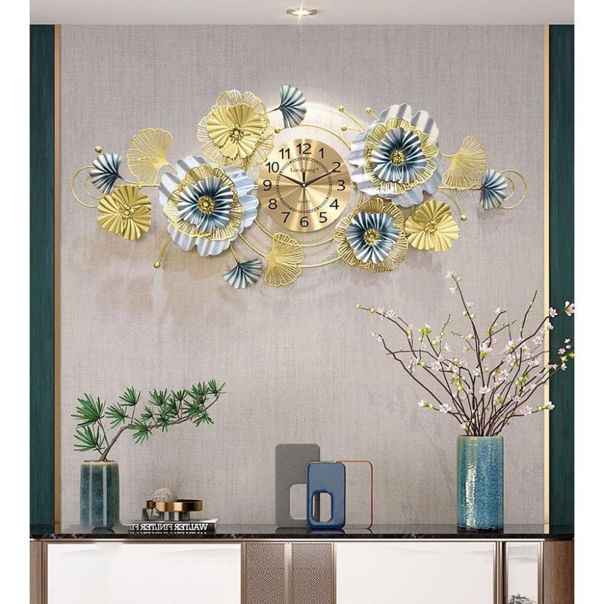 Đồng Hồ Treo Tường, Đồng Hồ Trang Trí Decor Hoa lá mã s70 PN Decor