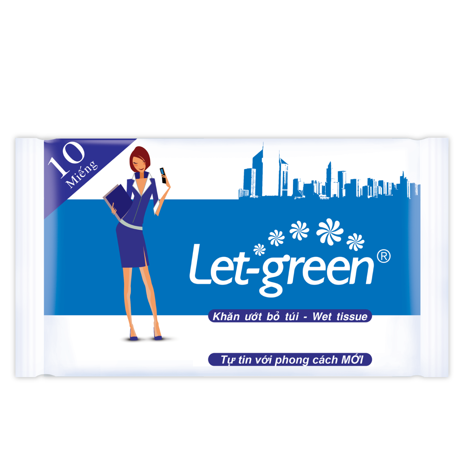 Combo 6 Gói Khăn Ướt Bỏ Túi Let-green (10 Tờ x 6)