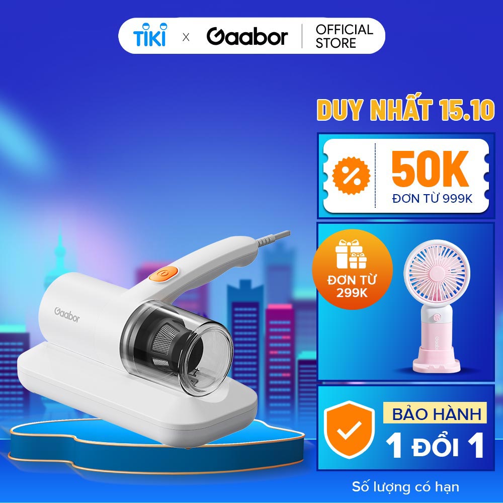 Máy hút bụi giường nệm Gaabor VCD10M-WH02A công suất 300W lực hút 10000PA có tia UV diệt khuẩn chăn ga ghế sofa - Hàng chính hãng