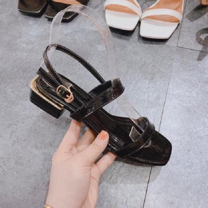 Dép nữ-ms01 Sandal 2 quai dây mảnh gót đẹp đế 2 cm