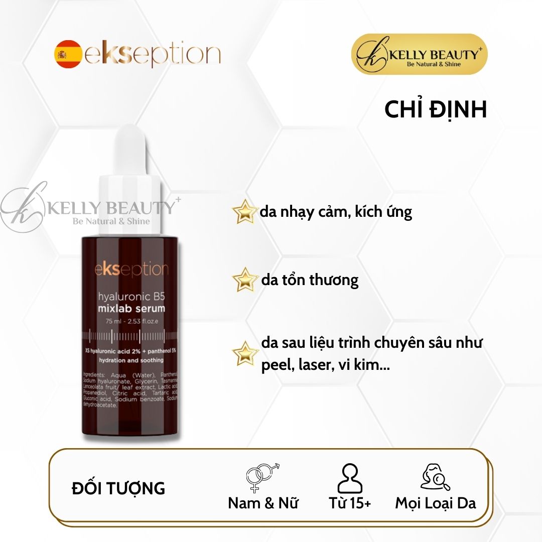 Tinh Chất Dưỡng Ẩm, Phục Hồi Da ekseption Hyaluronic B5 Mixlab Serum | Kelly Beauty