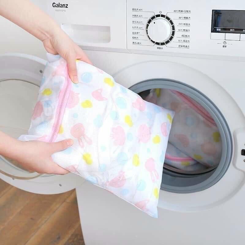 Túi giặt đồ máy giặt hình hoa set 5 chiếc, túi lưới giặt quần áo lót tiện lợi