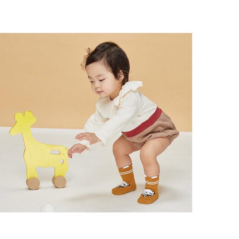 Set 03 Đôi Tất Len KIDS SOCKS Cho Bé, Thiết Kế Ngộ Nghĩnh, Chất Len Mềm Mịn Sz 2-4y