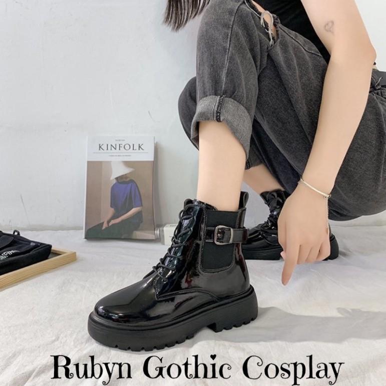 Giày Boots Chiến Binh Mẫu mới 2021 ( BÓNG và NHÁM ) Size 35 - 40