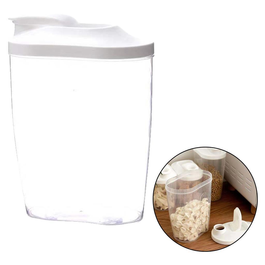 2X Food Storage Container Cereal Dispenser Flip Lid Dry Food Grain Rice 1500ml