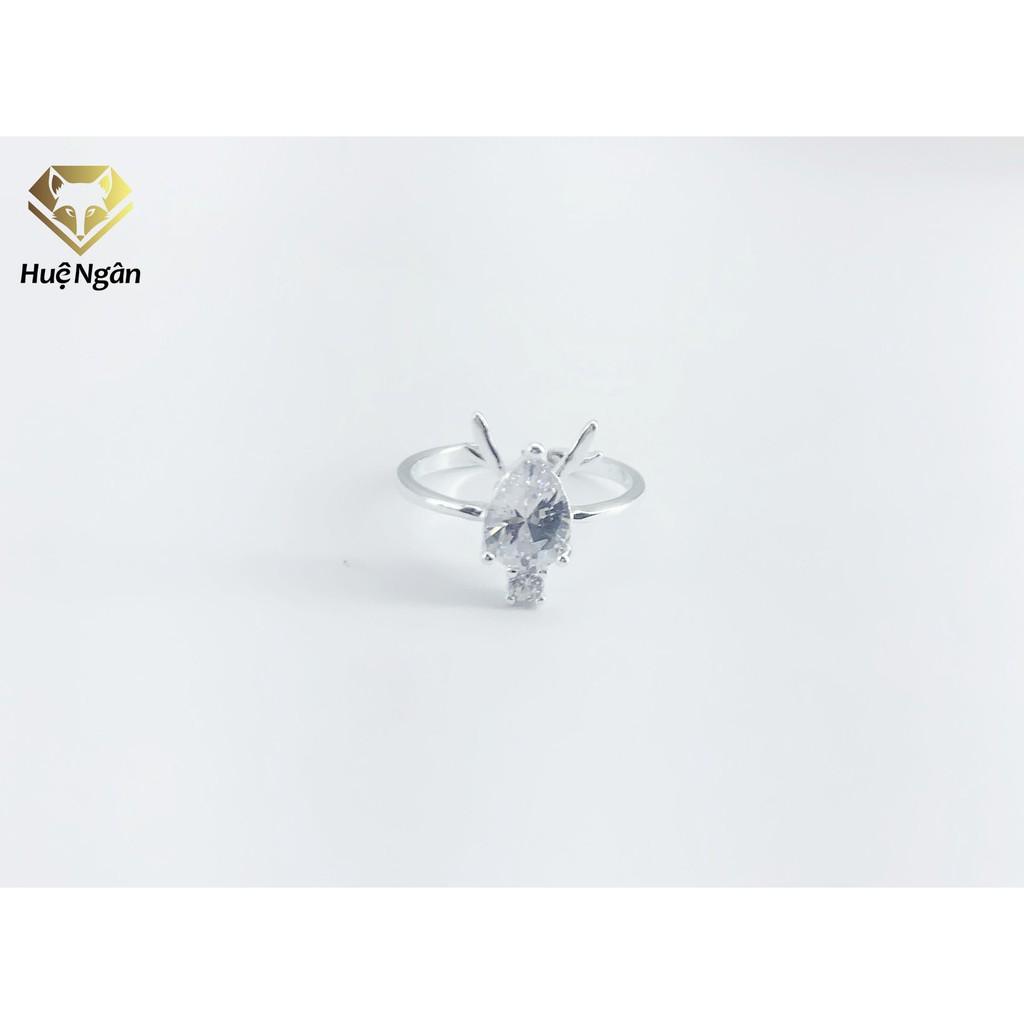 Nhẫn bạc Ý 925 Huệ Ngân -Chú Tuần LỘC Vui Vẻ RR1331