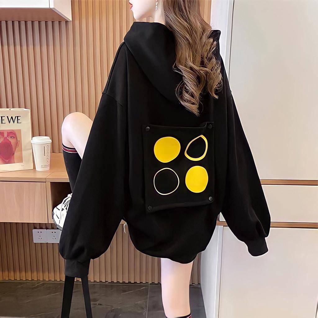 Áo Hoodie Nỉ Unisex Nam Nữ Họa Tiết Túi Lưng