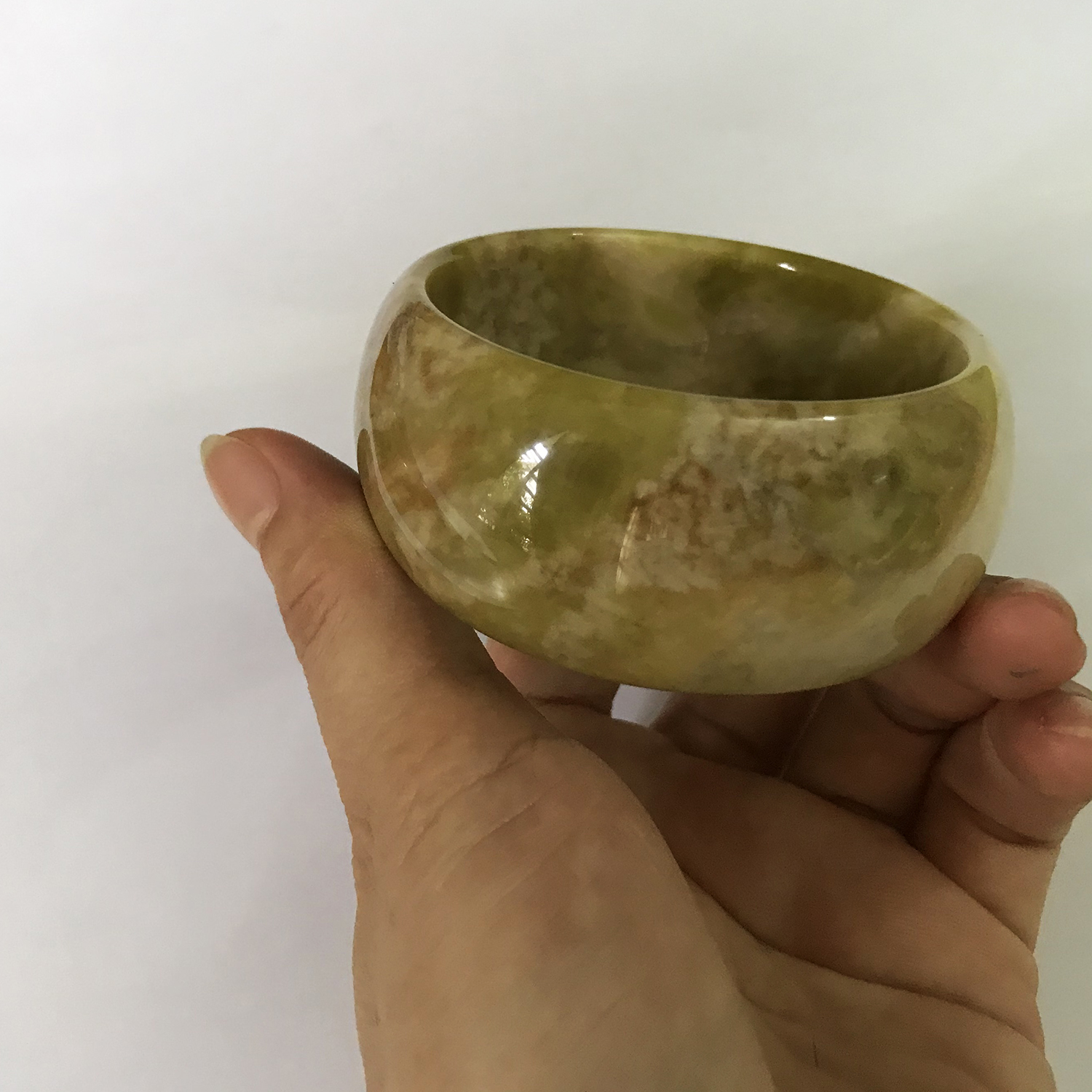 Vòng tay đá tự nhiên bản to cho nữ 3cm nhiều màu cẩm thạch Việt Nam VONGCAMTHACH3CM