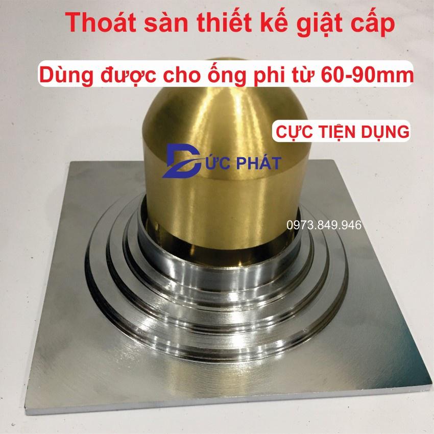 Thoát sàn ngăn mùi hôi và côn trùng kích thước 12x12 cm, hố ga lắp được nhiều đường ống rất linh hoạt dễ dùng.