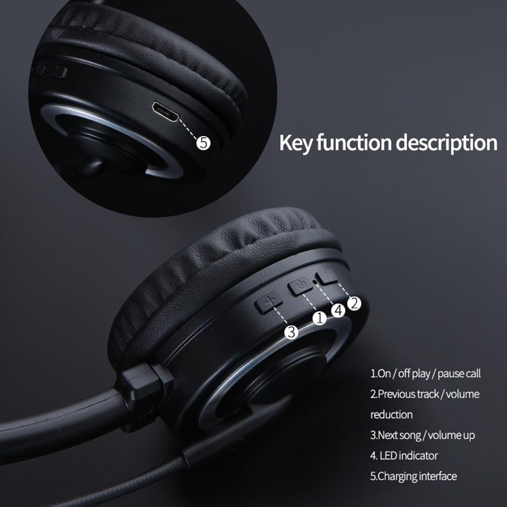 Tai Nghe Máy Tính Trung Tâm Gọi Tai Nghe 3.5Mm Kinh Doanh Tai Nghe Điện Thoại Bluetooth-Tương Thích Với Micro