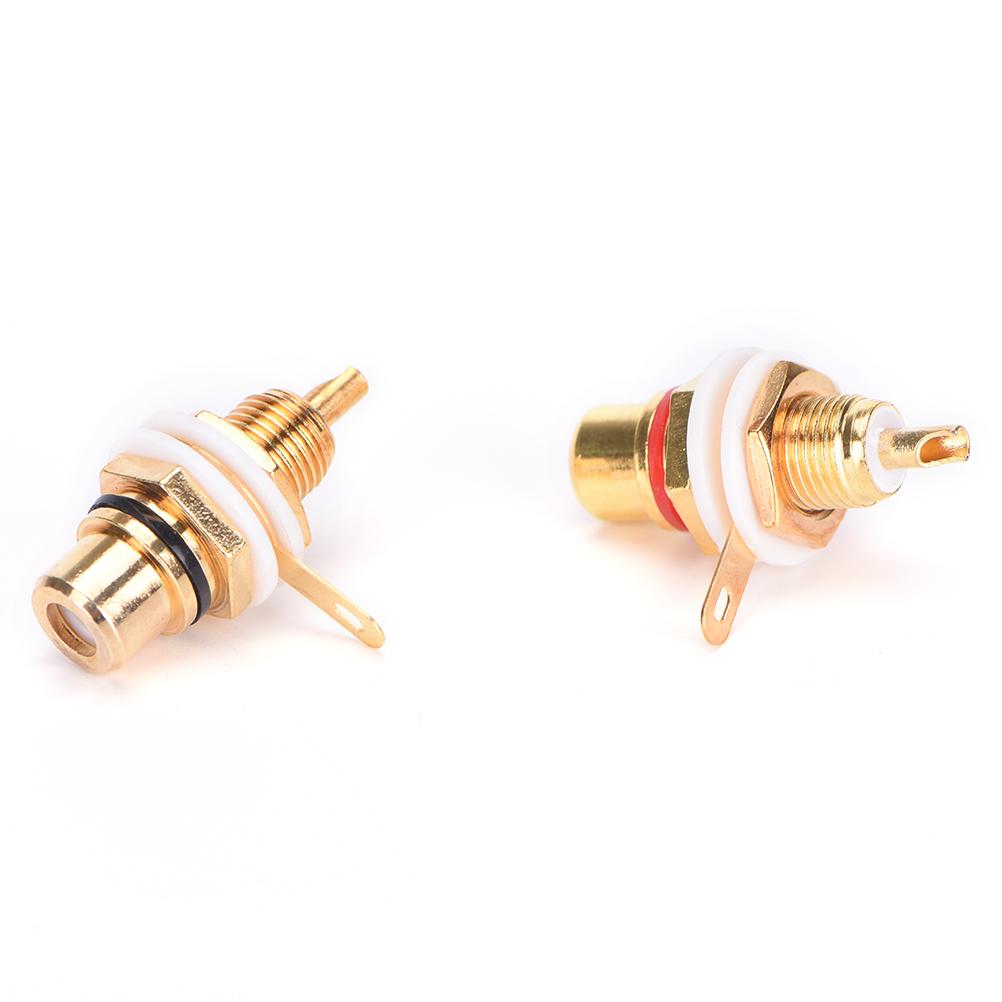 RCA Nữ Jack 10pcs mạ RCA Đầu nối Gold Gold Chassis Audio Socket