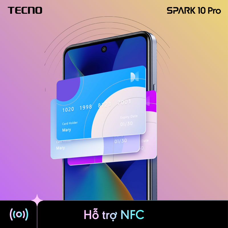 Điện thoại Tecno SPARK 10 Pro 8GB/256GB - Helio G88 | 5000 mAh | Sạc nhanh 18W | Cảm ứng vân tay - Hàng chính hãng