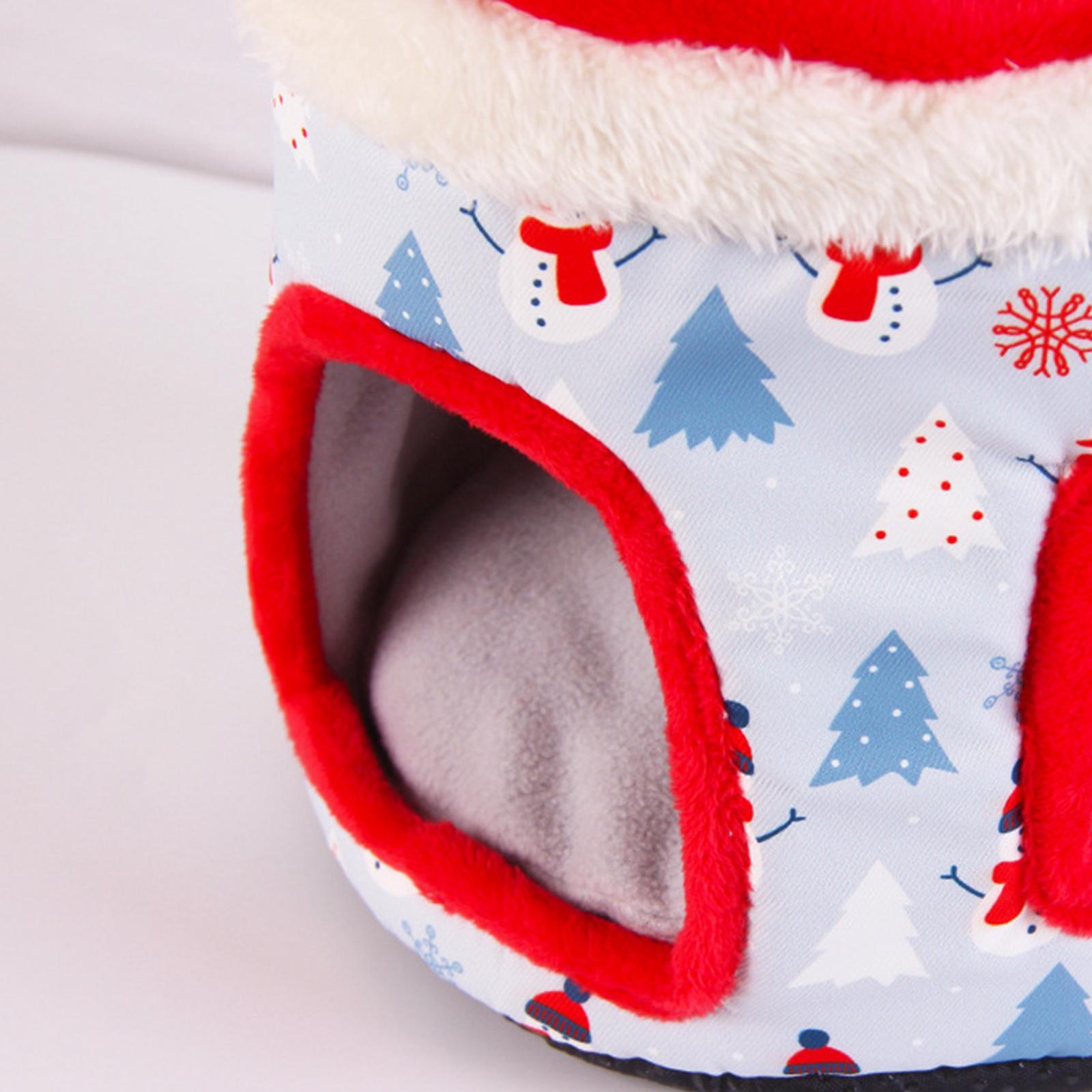 Nest House Warm Bed Tent Cage Sleeping Bed Snowman for Hedgehog Animals Small Pet