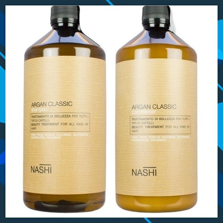 [+Tặng mũ trùm] BỘ DẦU GỘI XẢ PHỤC HỒI NASHI ARGAN SIÊU MỀM MƯỢT TÓC 1000ML