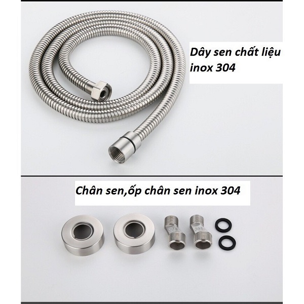 Sen cây tắm đứng INOX 304 nóng lạnh