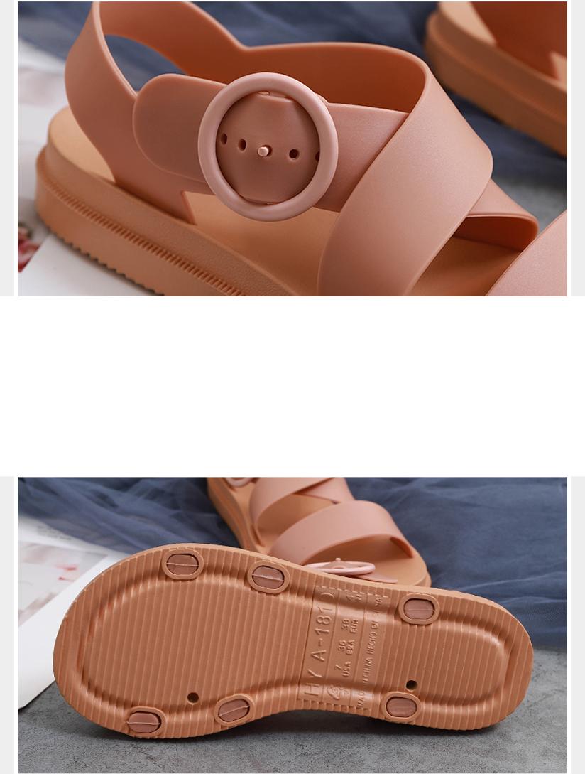 Giày Sandals nữ 3 phân chống nước cao su quai chéo V246