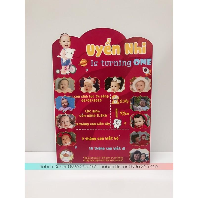 Bảng thông tin / Khung ảnh 12 tháng trang trí sinh nhật