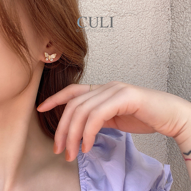 Khuyên tai, Bông tai thời trang hình bướm HT611 - Culi accessories