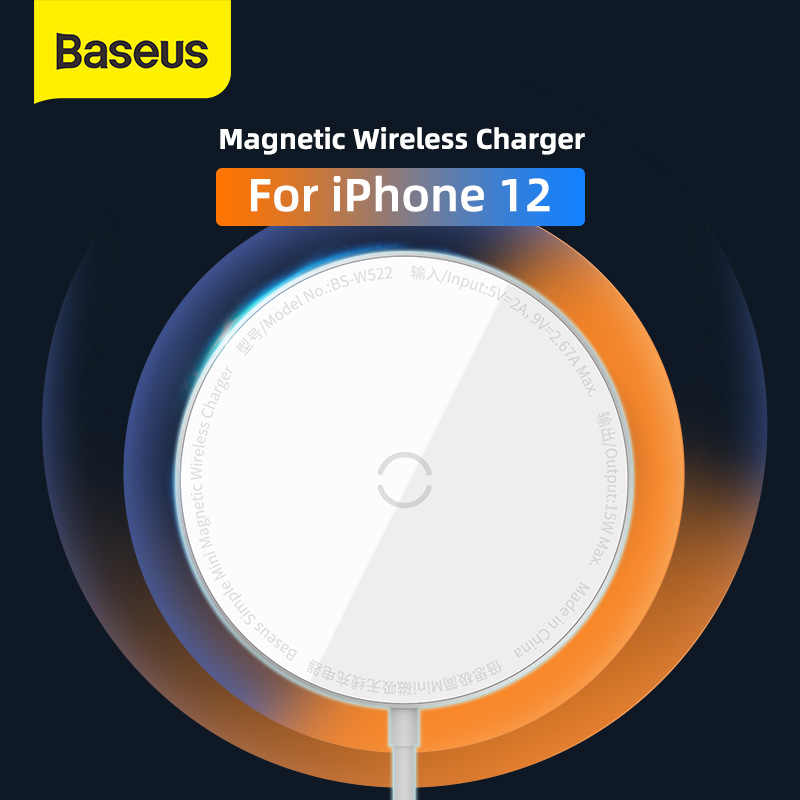 Sạc không dây Baseus Simple Mini Wireless Charger IP 12 - Hàng Chính Hãng