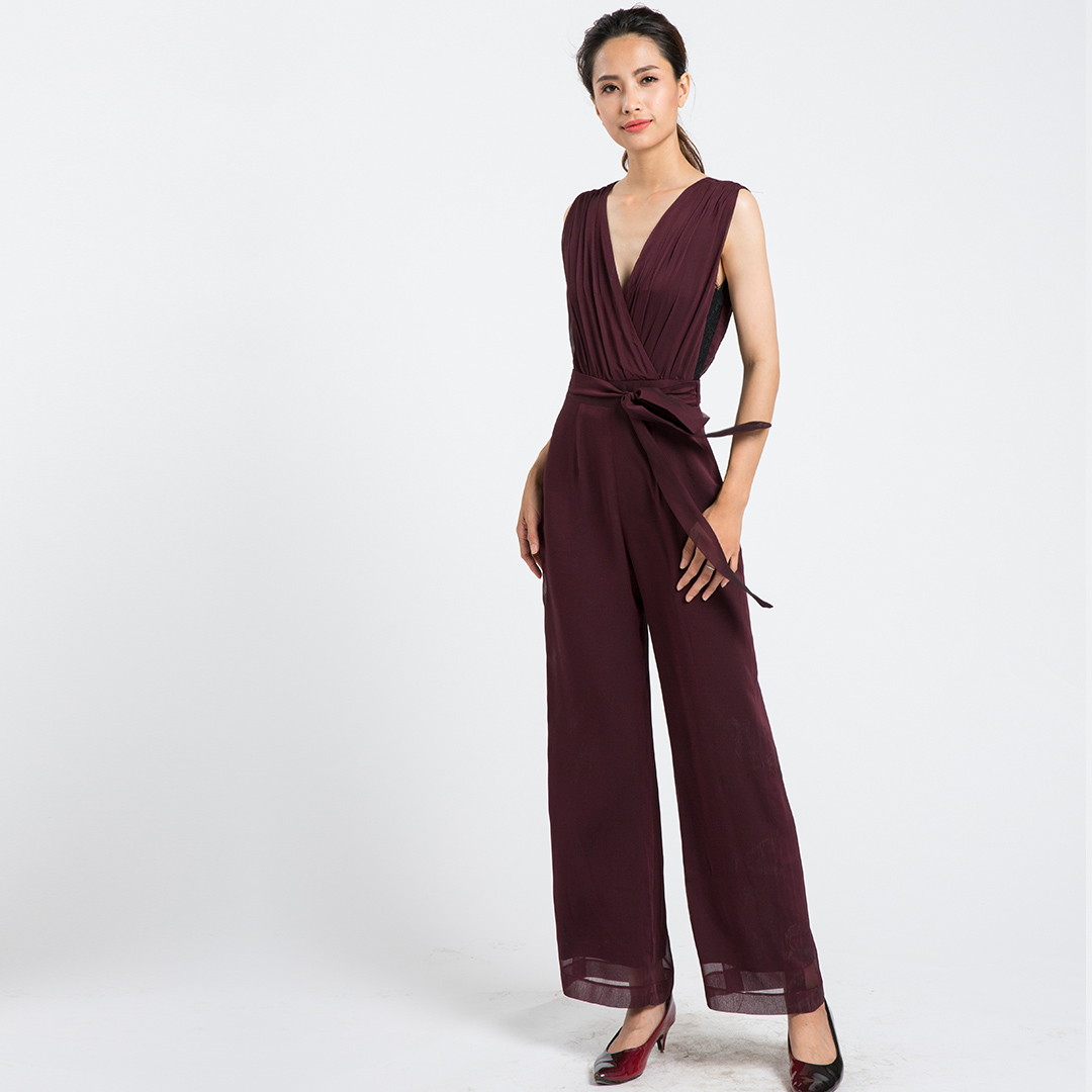 Áo Liền Quần Jumpsuit Hity DRE074 (Tím Mận Plum)