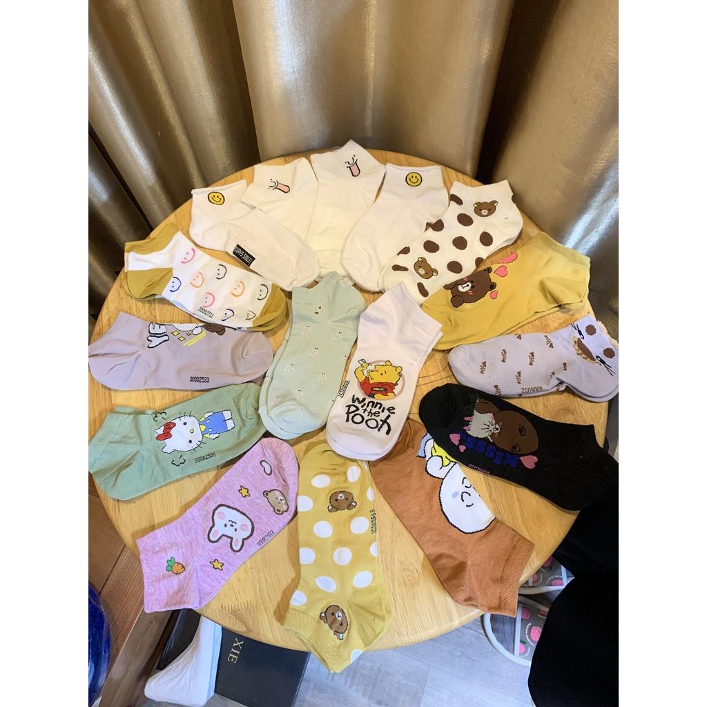 Tất vớ nữ cổ ngắn chất cotton phong cách Hàn Quốc