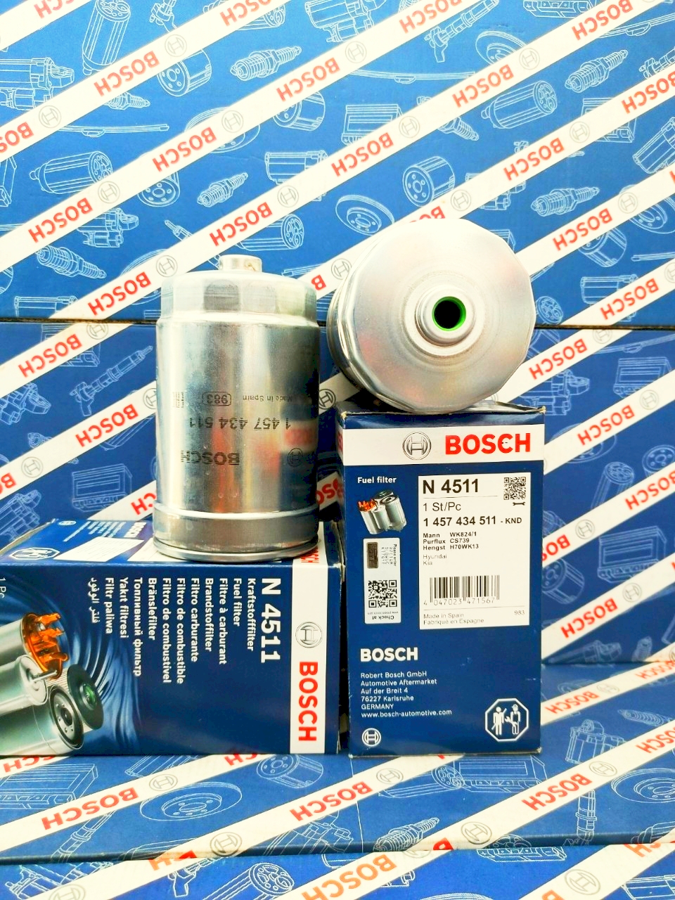 Lọc Nhiên Liệu Hyundai Solati, Grand Starex Máy dầu/Diesel - Bosch N4511