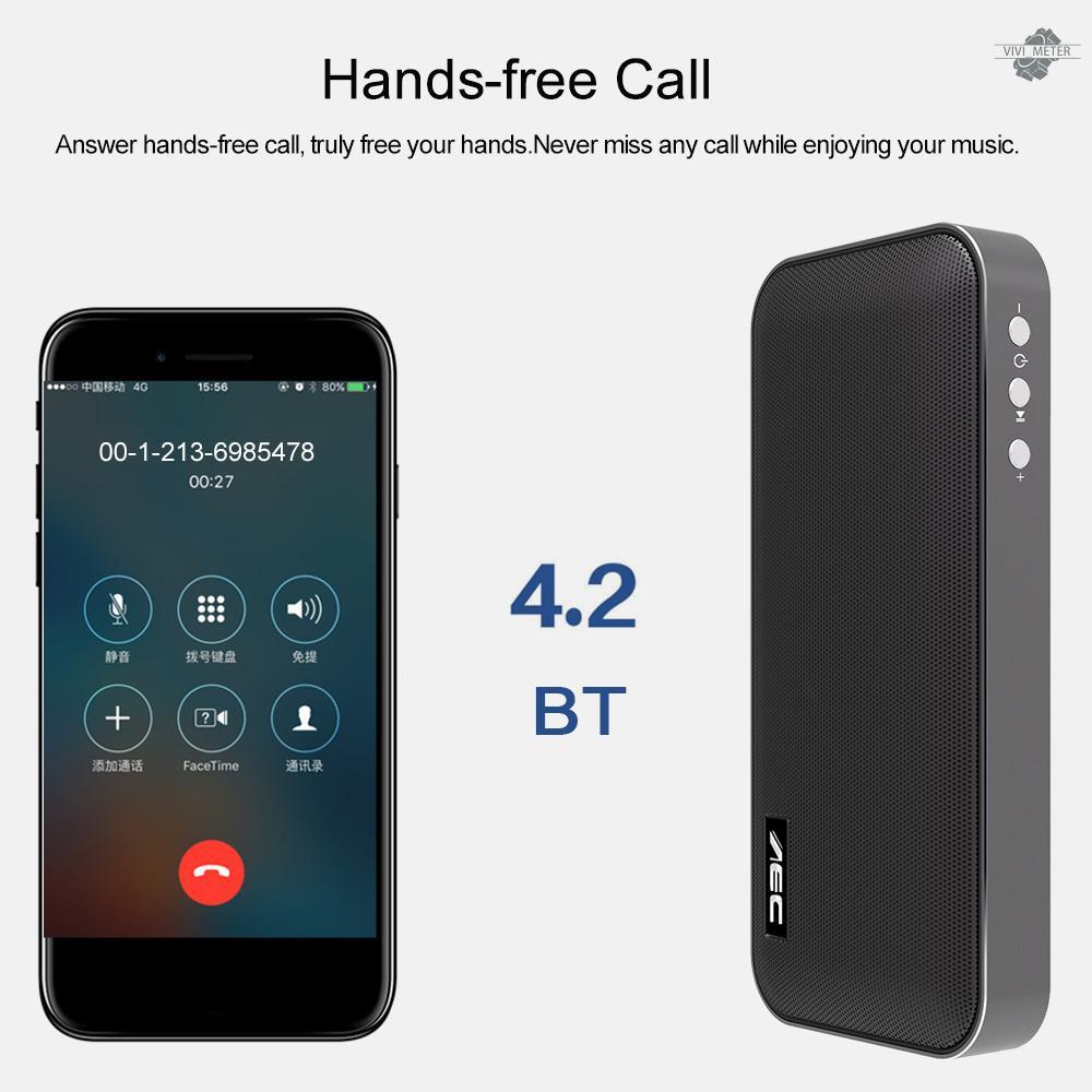Loa Bluetooth 4.2 Không Thấm Nước Hỗ Trợ Thẻ Nhớ Tf Dung Lượng Pin 2500mah