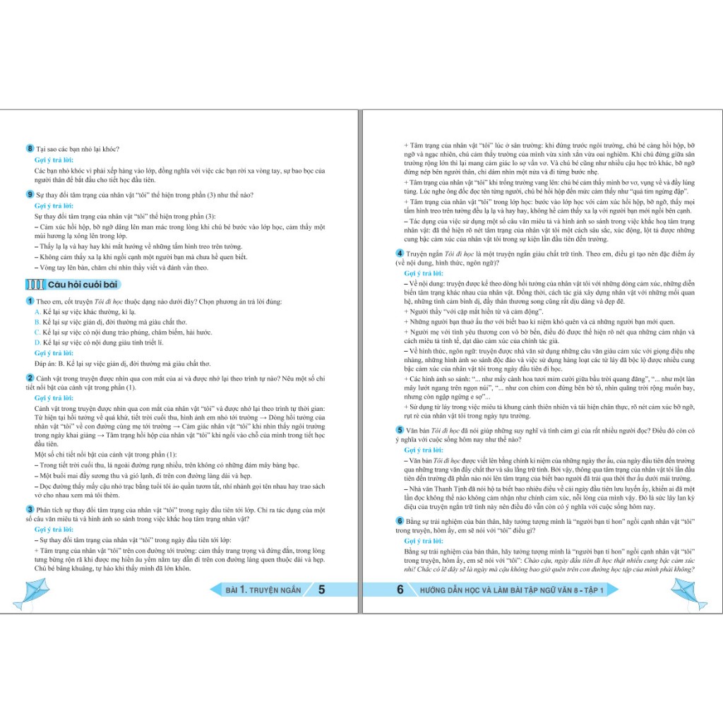 Sách - Hướng Dẫn Học Và Làm Bài Tập Ngữ Văn 8 tập 1 - Biên soạn theo chương trình GDPT mới - cánh diều