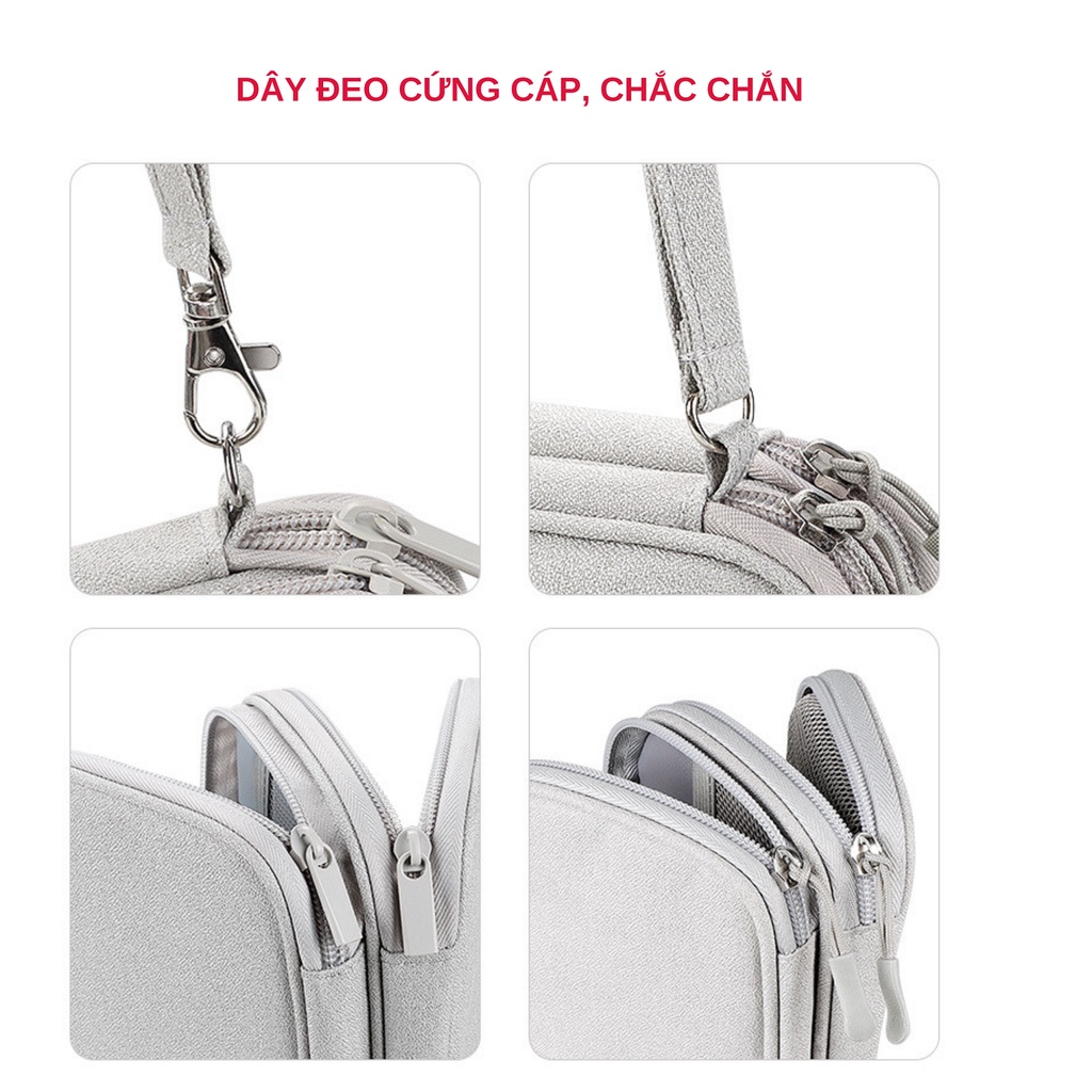 Túi đựng phụ kiện công nghệ đựng pin sạc dự phòng, điện thoại, cáp sạc usb, tai nghe có quai cầm, Túi Đựng Phụ Kiện Công Nghệ Có Quai Cầm, Chống Nước - Hàng Chính Hãng dododios