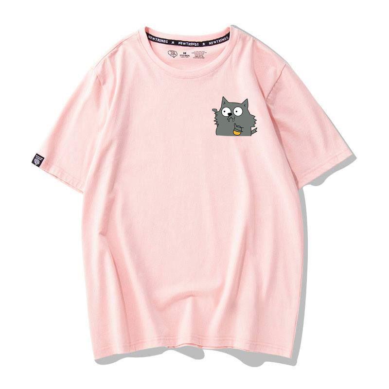 Áo Thun Unisex In Hình Icon Thời Trang Nam Nữ Couple Nhiều Màu Họa Tiết Cáo - Cotton - AT010