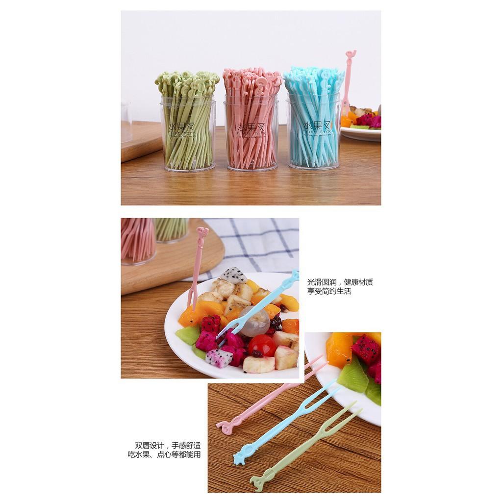 BỘ 50 NĨA NHỰA GHIM TRÁI CÂY.