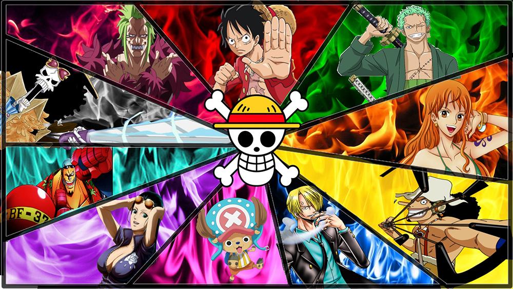 Poster A3 dán tường Anime, decal 30x42 trang trí có keo one piece wallpaper 12