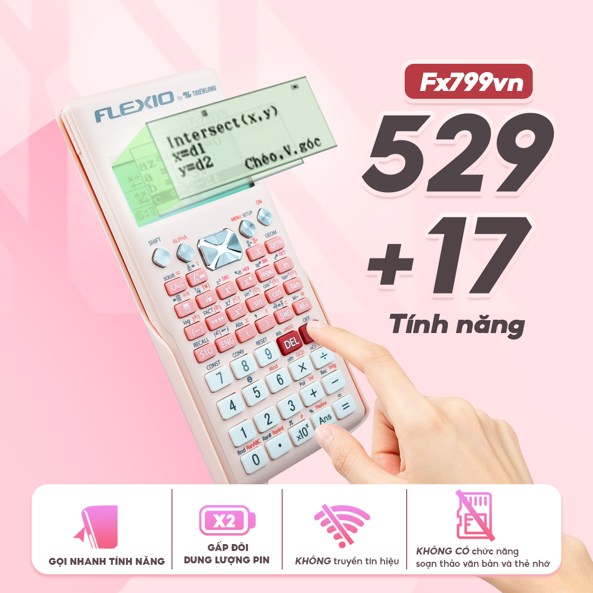 Máy tính khoa học Thiên Long Flexio Fx799VN