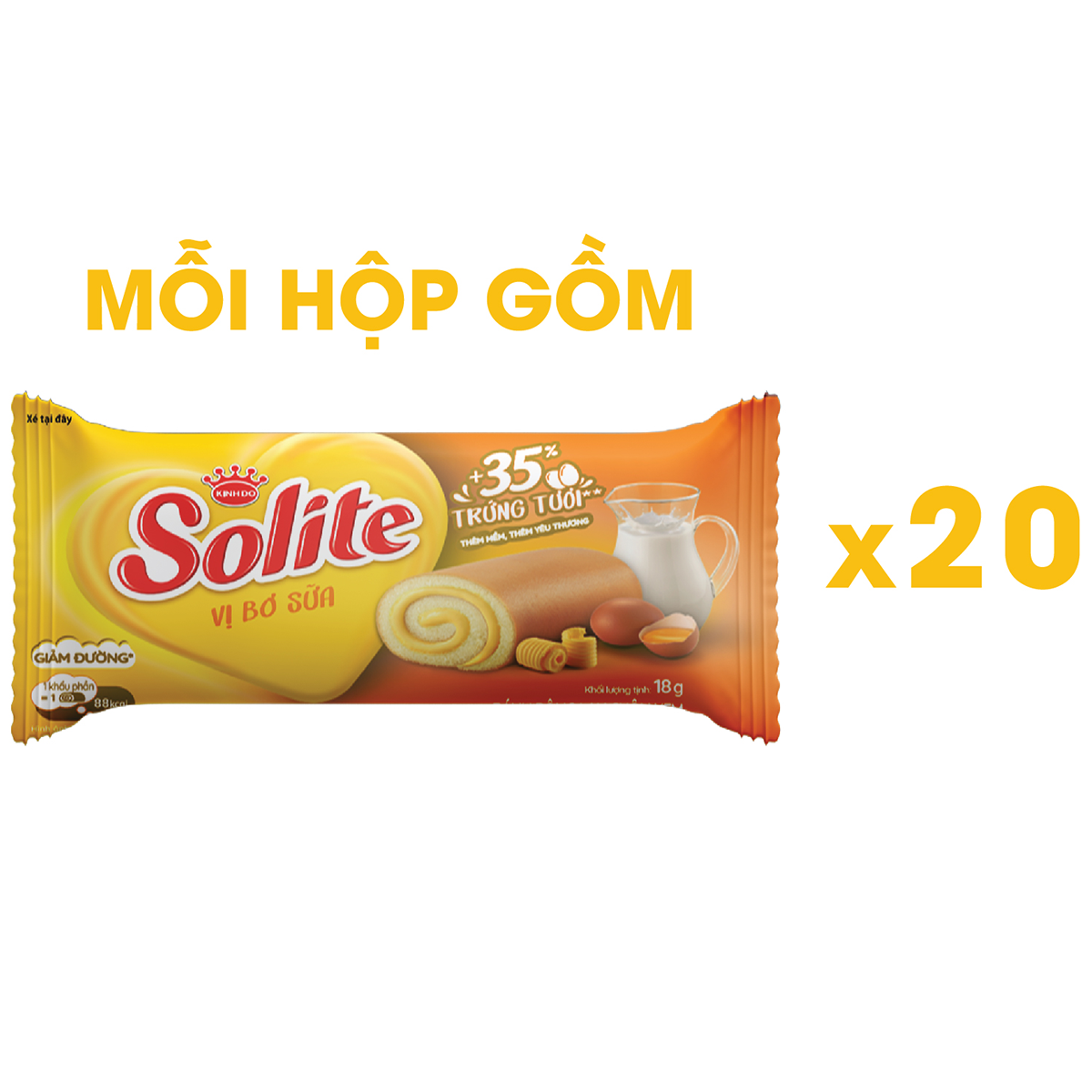 Combo 2 Hộp Bánh Bông Lan Cuộn Kem SOLITE Phiên Bản Disney Các Vị x360g - vị bơ sữa