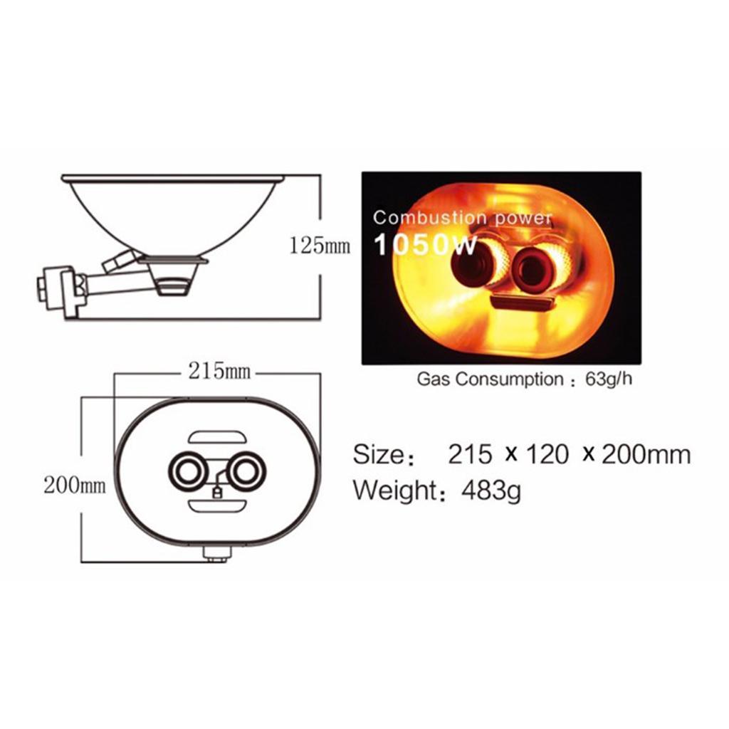 Camping Heater Butane Propane Gas Burner Fishing Warmer