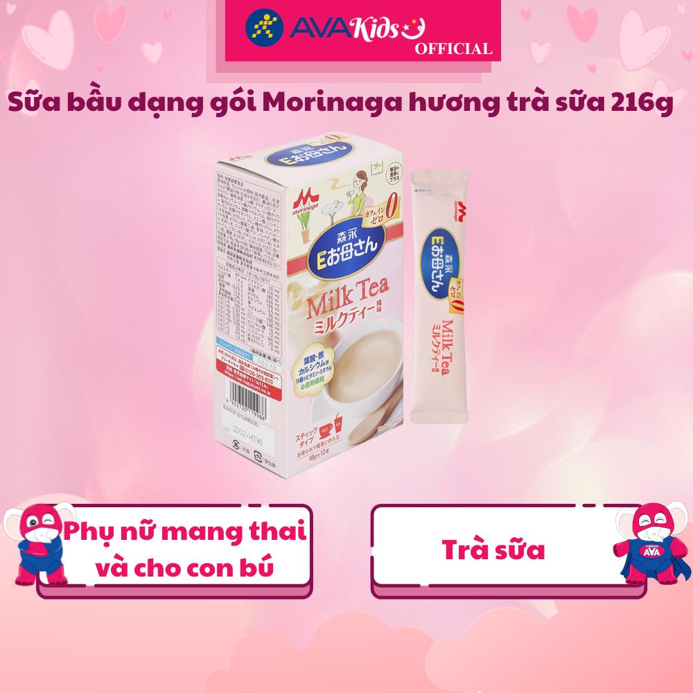 Sữa bầu dạng gói Morinaga hương trà sữa 216g - Hàng Chính Hãng